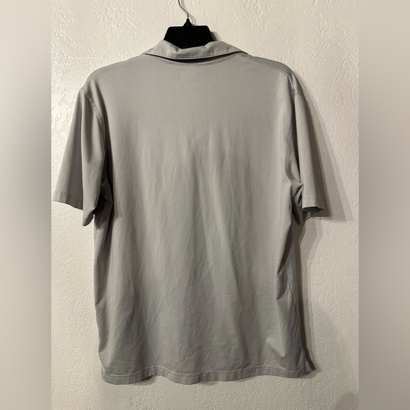 Callaway Golf Polo Shirt Men’s Large Gray White Performance Stripe Short Sleeve - Picture 4 of 7
